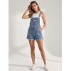 EMMIOL Denim Overalls Shorts for Women,Y2k Vintage Jean Shortalls 90s Style Bib Jumpsiut,Loose Fit Cuffed Hem Rompers(Blue)