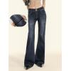 EMMIOL High Rise Flare Jeans for Women, Y2K Bootcut Flared Bell Bottom Boyfriend Woman(Blue)