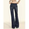 EMMIOL High Rise Flare Jeans for Women, Y2K Bootcut Flared Bell Bottom Boyfriend Woman(Blue)