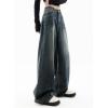 EMMIOL Jeans for Women Wide Leg Baggy Jeans Y2K Casual Loose Boyfriends Trousers Vintage Streetwear(A014-black)