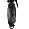 EMMIOL Jeans for Women Wide Leg Baggy Jeans Y2K Casual Loose Boyfriends Trousers Vintage Streetwear(A014-black)