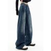 EMMIOL Jeans for Women Wide Leg Baggy Jeans Y2K Casual Loose Boyfriends Trousers Vintage Streetwear(A014-dark Blue)