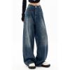 EMMIOL Jeans for Women Wide Leg Baggy Jeans Y2K Casual Loose Boyfriends Trousers Vintage Streetwear(A014-dark Blue)