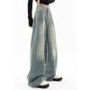 EMMIOL Jeans for Women Wide Leg Baggy Jeans Y2K Casual Loose Boyfriends Trousers Vintage Streetwear(A014-retro Blue)