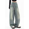 EMMIOL Jeans for Women Wide Leg Baggy Jeans Y2K Casual Loose Boyfriends Trousers Vintage Streetwear(A014-retro Blue)
