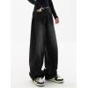 EMMIOL Jeans for Women Wide Leg Baggy Jeans Y2K Casual Loose Boyfriends Trousers Vintage Streetwear(A206-black)
