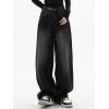EMMIOL Jeans for Women Wide Leg Baggy Jeans Y2K Casual Loose Boyfriends Trousers Vintage Streetwear(A206-black)