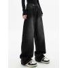 EMMIOL Jeans for Women Wide Leg Baggy Jeans Y2K Casual Loose Boyfriends Trousers Vintage Streetwear(A206-black)
