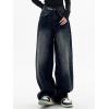 EMMIOL Jeans for Women Wide Leg Baggy Jeans Y2K Casual Loose Boyfriends Trousers Vintage Streetwear(A206-blue)