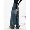 EMMIOL Jeans for Women Wide Leg Baggy Jeans Y2K Casual Loose Boyfriends Trousers Vintage Streetwear(A206-dark Blue)