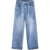 EMMIOL Mens Baggy Jeans Wide Leg, Loose Fit Straight Leg Fit Y2k Denim Pants Mid Rise Streetwear 90s Jnco(Blue 1)