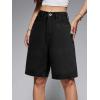 EMMIOL Women Jorts Shorts Wide Leg Baggy Jeans Mid-Low Waist Y2K Vintage Streetwear Denim