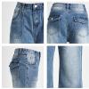 EMMIOL Women’s Flared Jeans Baggy Jeans Y2K Loose Fit Mid-Low Rise Flare Leg Trendy Trousers E-Blue