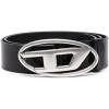 EMMIOL Cool Y2K Belt Women Black bb Belt Silver Buckle Oval D Ring Star Belts Trendy Streetwear Punk for Jeans(Black1-letter D)