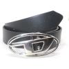 EMMIOL Cool Y2K Belt Women Black bb Belt Silver Buckle Oval D Ring Star Belts Trendy Streetwear Punk for Jeans(Black-letter D)