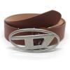 EMMIOL Cool Y2K Belt Women Black bb Belt Silver Buckle Oval D Ring Star Belts Trendy Streetwear Punk for Jeans(Camel-letter D)