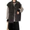 EMMIOL Denim Vest Women, Baggy Oversized Streetwear Jean Vest Top with Pockets, Vintage Y2k Sleeveless Jacket, 2025 Womens Trendy,Black,2XL