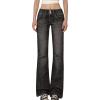 EMMIOL High Rise Flare Jeans for Women, Y2K Bootcut Flared Bell Bottom Boyfriend Woman(Black)