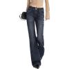 EMMIOL High Rise Flare Jeans for Women, Y2K Bootcut Flared Bell Bottom Boyfriend Woman(Blue)