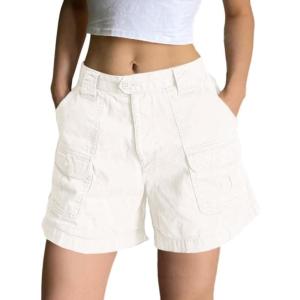 EMMIOL Back to School Cargo Shorts for Women Casual Summer High Waisted Waist Utility Pockets Comfy Shorts