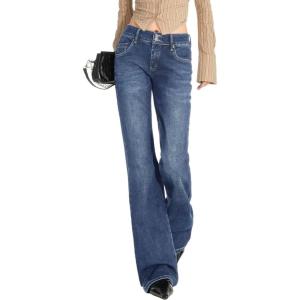 EMMIOL High Rise Flare Jeans for Women, Y2K Bootcut Flared Bell Bottom Boyfriend Woman(Light Blue)