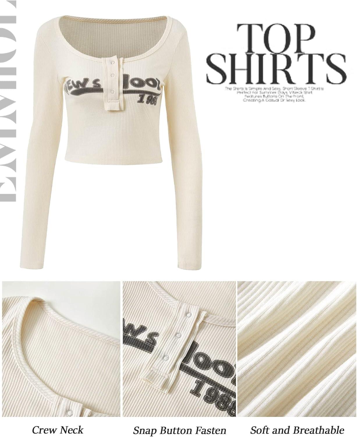 image:imageWomens Lace Long Sleeve Top Paneled Henley Shirts Y2k 2000s Fitted Going Out Tops Blouse3apricot