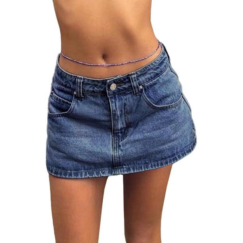 image:imageEMMIOL Skirts for Women MidLow Rised Sexy Mini Dress 2026 Trendy Fall Y2k Clothes Denim SkirtDark Blue