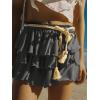 EMMIOL Flowy Skorts Skirt for Women Ruffle Hem High Waisted 2026 Summer Shorts Mini Skirts(Grey)
