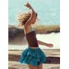 EMMIOL Flowy Skorts Skirt for Women Ruffle Hem High Waisted 2026 Summer Shorts Mini Skirts(Peacock Blue)