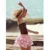 EMMIOL Flowy Skorts Skirt for Women Ruffle Hem High Waisted 2026 Summer Shorts Mini Skirts(Powder Pink)