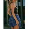 EMMIOL Flowy Skorts Skirt for Women Ruffle Hem High Waisted 2026 Summer Shorts Mini Skirts(Royal Blue)