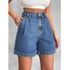 EMMIOL Jean Shorts for Women High Waisted Wide Leg Denim Shorts Stretchy 2026 Summer Casual Bottoms(Denim Blue)