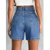 EMMIOL Jean Shorts for Women High Waisted Wide Leg Denim Shorts Stretchy 2026 Summer Casual Bottoms(Denim Blue)