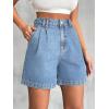 EMMIOL Jean Shorts for Women High Waisted Wide Leg Denim Shorts Stretchy 2026 Summer Casual Bottoms(Light Blue)