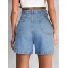 EMMIOL Jean Shorts for Women High Waisted Wide Leg Denim Shorts Stretchy 2026 Summer Casual Bottoms(Light Blue)