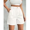 EMMIOL Jean Shorts for Women High Waisted Wide Leg Denim Shorts Stretchy 2026 Summer Casual Bottoms(White)