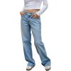 EMMIOL Jeans for Women High Waisted Women’s Jeans with Star Patches, Vintage Y2K Denim Pants，Flare Style(Vintage Blue 05)