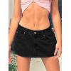 EMMIOL Skirts for Women Mid/Low Rised Sexy Mini Dress 2026 Trendy Fall Y2k Clothes Denim Skirt(Black)