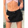 EMMIOL Skirts for Women Mid/Low Rised Sexy Mini Dress 2026 Trendy Fall Y2k Clothes Denim Skirt(Black)