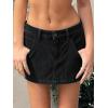 EMMIOL Skirts for Women Mid/Low Rised Sexy Mini Dress 2026 Trendy Fall Y2k Clothes Denim Skirt(Corduroy Black)