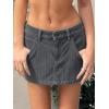 EMMIOL Skirts for Women Mid/Low Rised Sexy Mini Dress 2026 Trendy Fall Y2k Clothes Denim Skirt(Corduroy Grey)