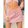 EMMIOL Skirts for Women Mid/Low Rised Sexy Mini Dress 2026 Trendy Fall Y2k Clothes Denim Skirt(Corduroy Pink)