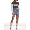 EMMIOL Skirts for Women Mid/Low Rised Sexy Mini Dress 2026 Trendy Fall Y2k Clothes Denim Skirt(Design Blue)