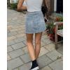 EMMIOL Skirts for Women Mid/Low Rised Sexy Mini Dress 2026 Trendy Fall Y2k Clothes Denim Skirt(Fringed Light Blue)