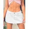 EMMIOL Skirts for Women Mid/Low Rised Sexy Mini Dress 2026 Trendy Fall Y2k Clothes Denim Skirt(White)