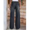 EMMIOL Wide Leg Jeans for Women Mid High Rise Baggy Jeans Y2k Boyfriend Denim Pants Casual Loose Trousers Trendy with Pockets(Blue)