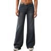 EMMIOL Wide Leg Jeans for Women Mid High Rise Baggy Jeans Y2k Boyfriend Denim Pants Casual Loose Trousers Trendy with Pockets(Blue)