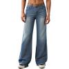 EMMIOL Wide Leg Jeans for Women Mid High Rise Baggy Jeans Y2k Boyfriend Denim Pants Casual Loose Trousers Trendy with Pockets(Dark Blue)
