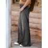 EMMIOL Wide Leg Jeans for Women Mid High Rise Baggy Jeans Y2k Boyfriend Denim Pants Casual Loose Trousers Trendy with Pockets(Dark Grey)