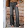 EMMIOL Wide Leg Jeans for Women Mid High Rise Baggy Jeans Y2k Boyfriend Denim Pants Casual Loose Trousers Trendy with Pockets(Dark Grey)